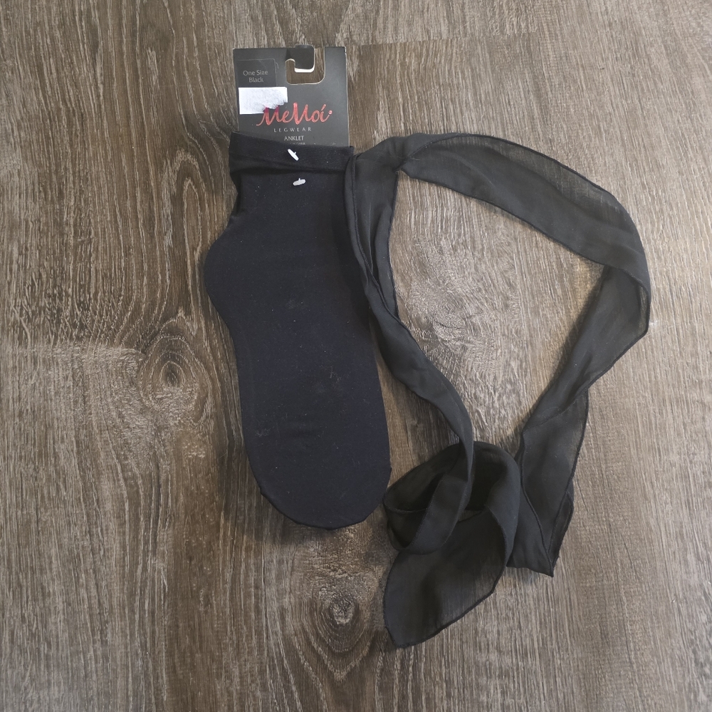 Dress Socks For Heels Sandals Anklet Socks Nylons Memoi Nwt